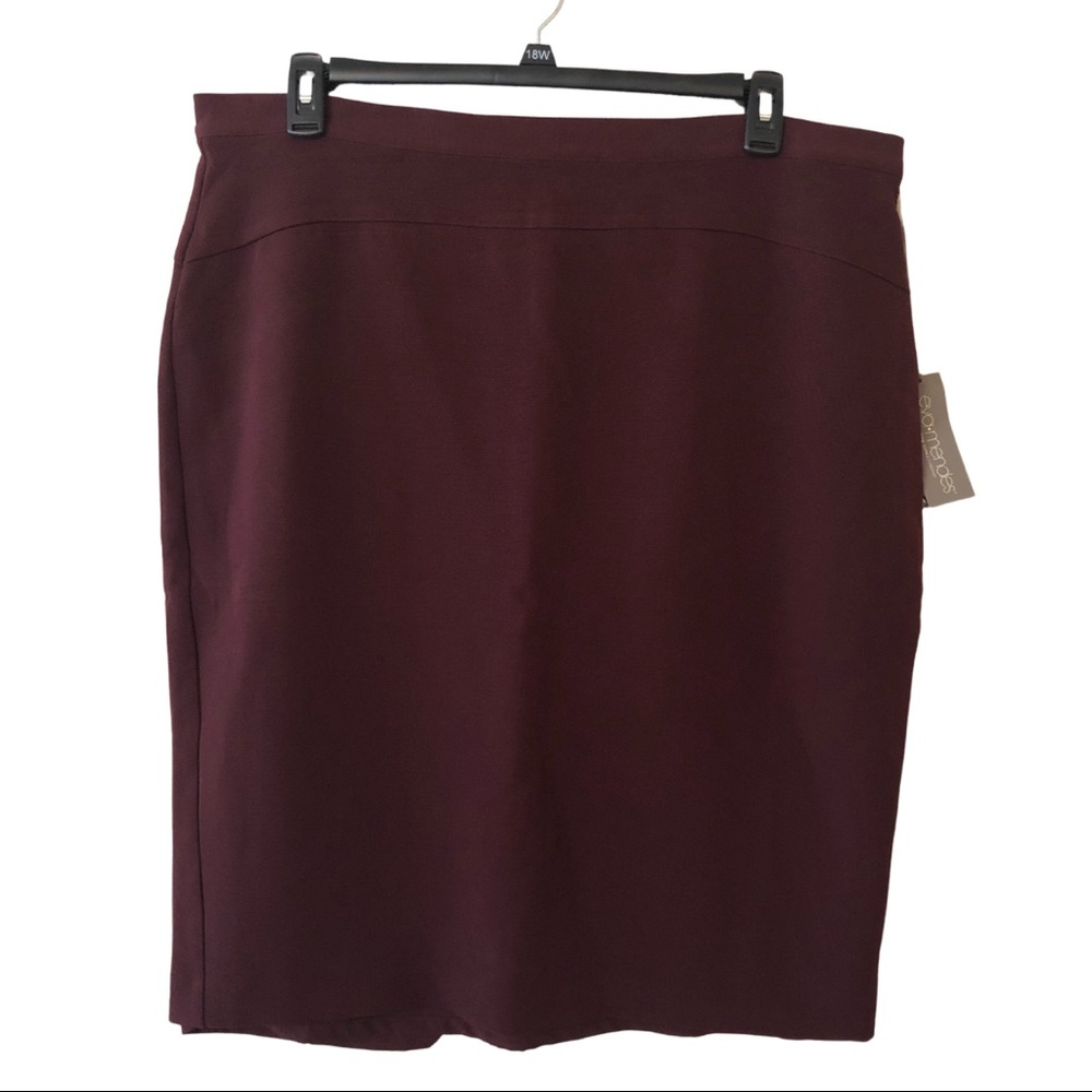 New York & Co maroon pencil skirt size 18